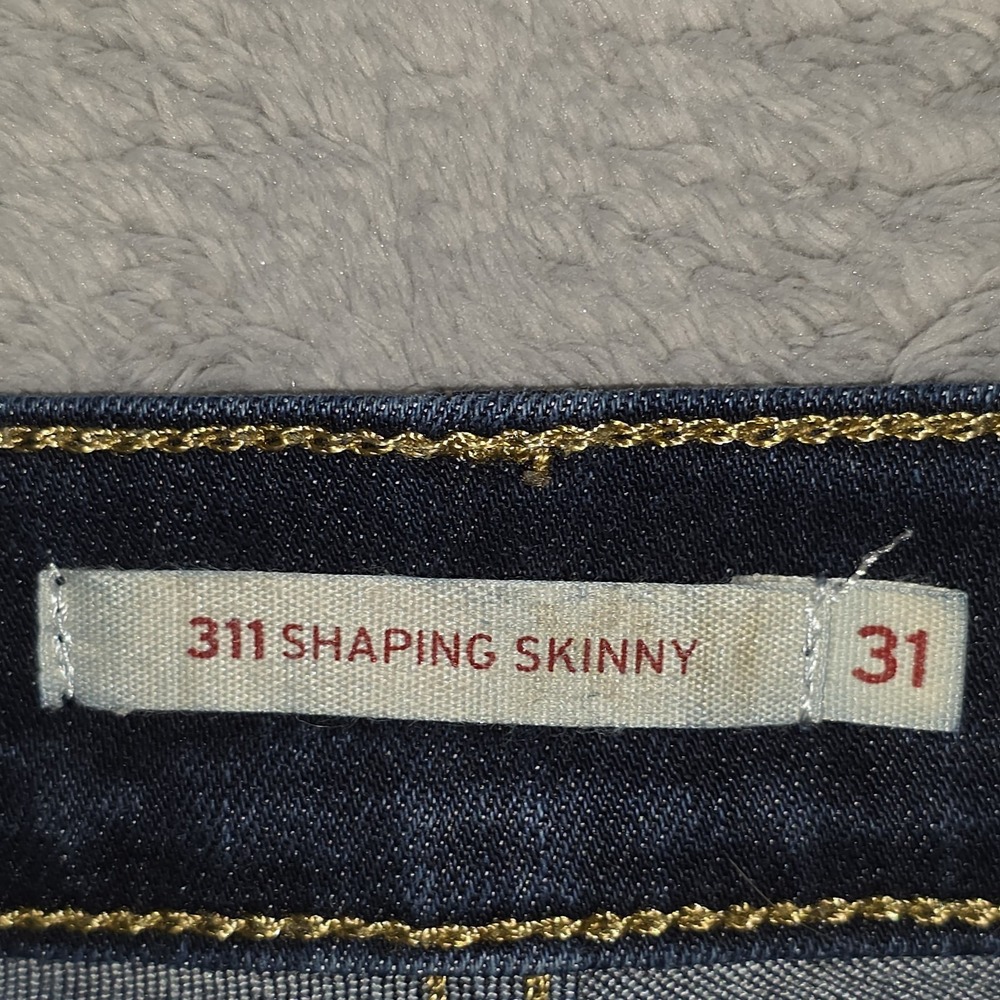 Levi's 311 Shaping Skinny Jeans Womens Dark Wash Blue Denim‎ Stretch Size 31 - Picture 10 of 16